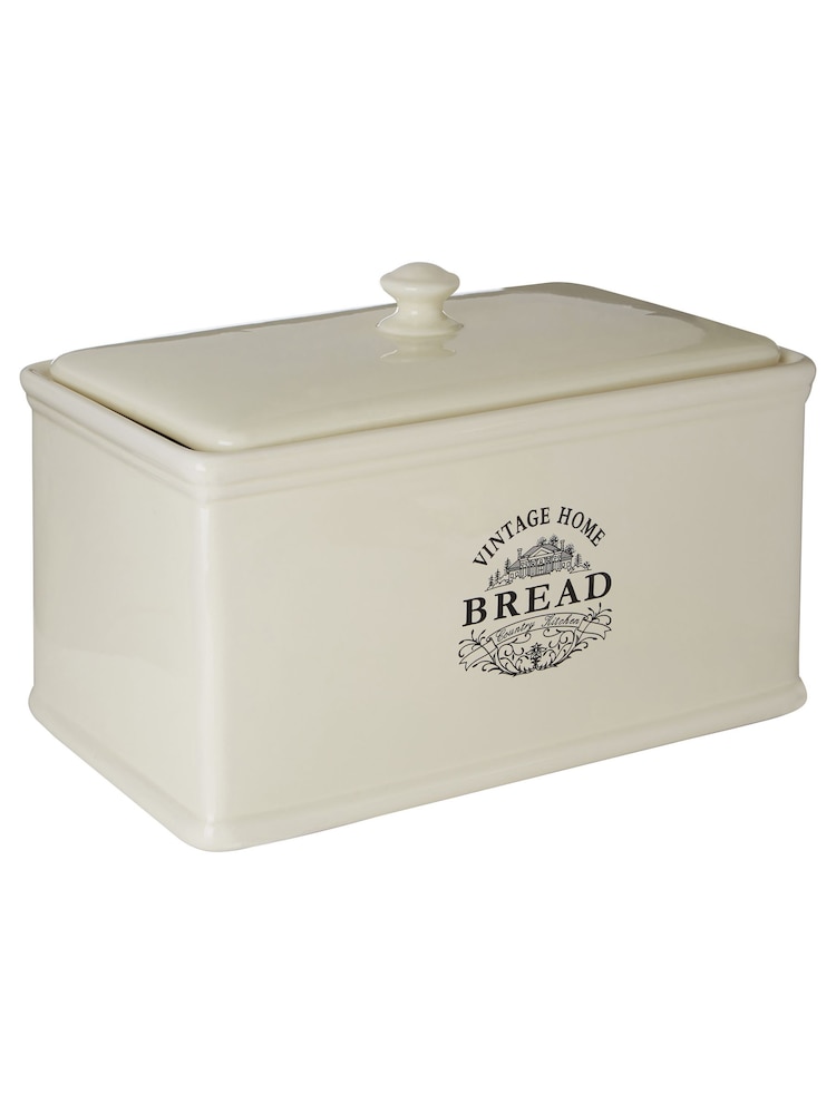 Maison by Premier Cream Vintage Home Bread Crock - Image 2 of 6