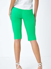 Roman Green Knee Length Stretch Shorts - Image 2 of 5