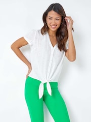 Roman Green Knee Length Stretch Shorts - Image 4 of 5