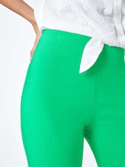 Roman Green Knee Length Stretch Shorts - Image 5 of 5