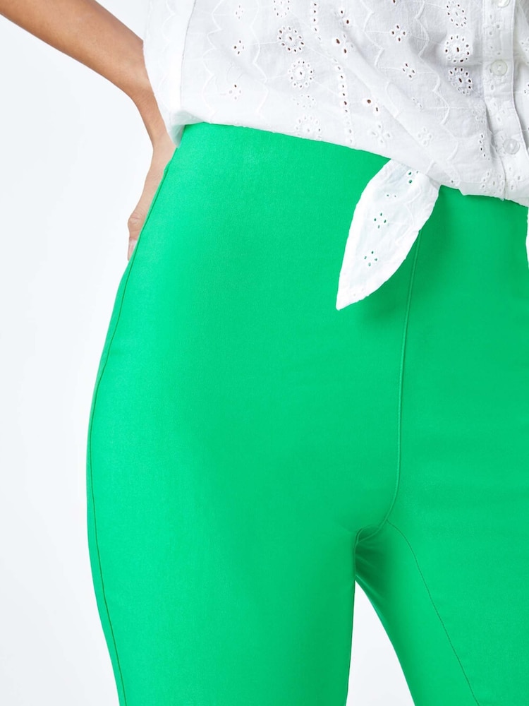 Roman Green Knee Length Stretch Shorts - Image 5 of 5