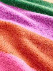 Rainbow Soft Touch Bright Stripe Stitch Knitted Jumper - Image 6 of 6