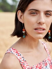 Seasalt Cornwall Multi Multi Conifer Ceramic Drop Earrings - Image 3 of 5