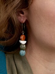 Seasalt Cornwall Multi Multi Conifer Ceramic Drop Earrings - Image 4 of 5