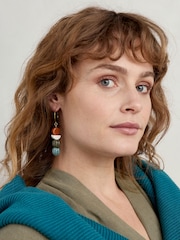Seasalt Cornwall Multi Multi Conifer Ceramic Drop Earrings - Image 5 of 5