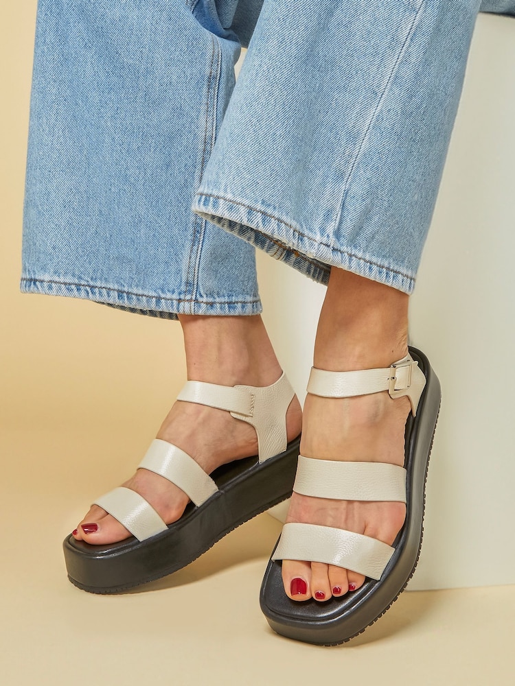 Jones Bootmaker Hailey Leather Platform Black Sandals - Image 1 of 6