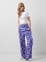 French Connection Blue Dory Birdie Linen Trousers - Image 1 of 4