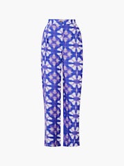 French Connection Blue Dory Birdie Linen Trousers - Image 4 of 4