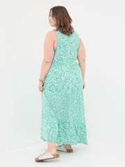 FatFace Maya Blue Paisley Jersey Maxi Dress - Image 3 of 7