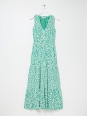FatFace Maya Blue Paisley Jersey Maxi Dress - Image 7 of 7
