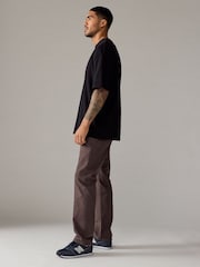 Dark Burgundy Washed Straight Fit Vintage Stretch Authentic Jeans - Image 4 of 9