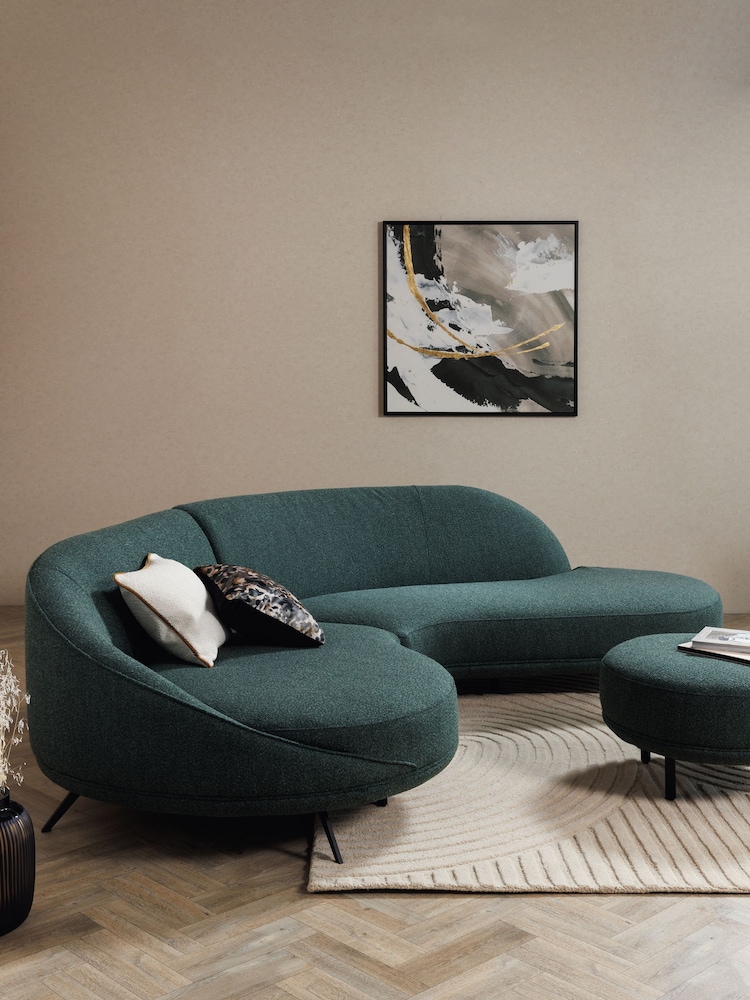 Barker and Stonehouse Green Gigi RHF Chaise Sofa - Image 1 of 6