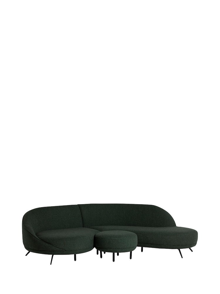 Barker and Stonehouse Green Gigi RHF Chaise Sofa - Image 2 of 6