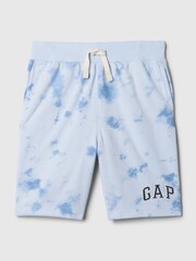Gap Blue Tie-Dye Cotton Logo Pull On Shorts (4-13yrs) - Image 5 of 5