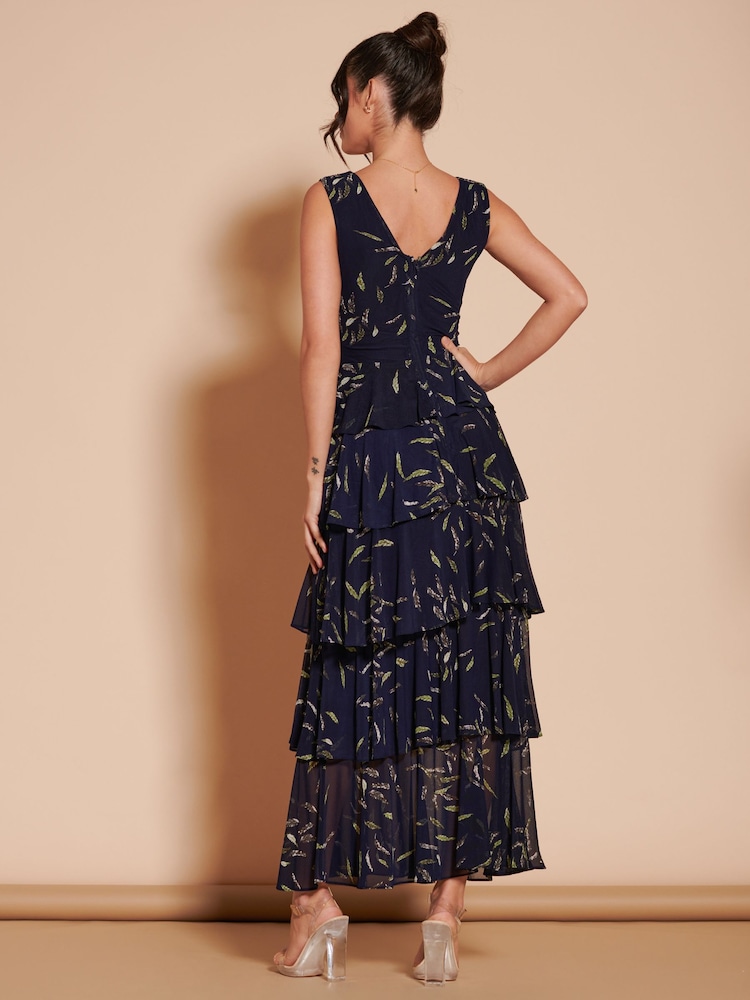Blau - Jolie Moi Maxikleid aus Mesh mit Stufensaum - Bild 2 von 6 Blau - Jolie Moi Maxikleid aus Mesh mit Stufensaum - Bild 2 von 6