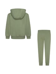 Nike Oil Green Little Kids Club Tracksuit - Image 2 of 4