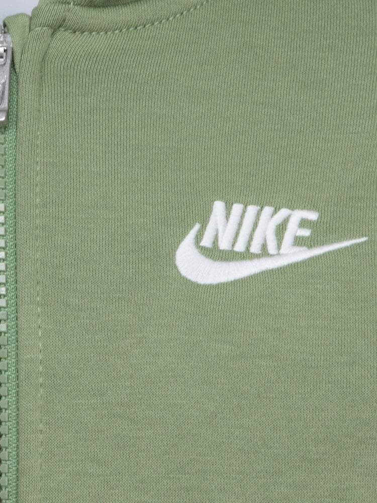 Nike Oil Green Little Kids Club Tracksuit - Image 4 of 4