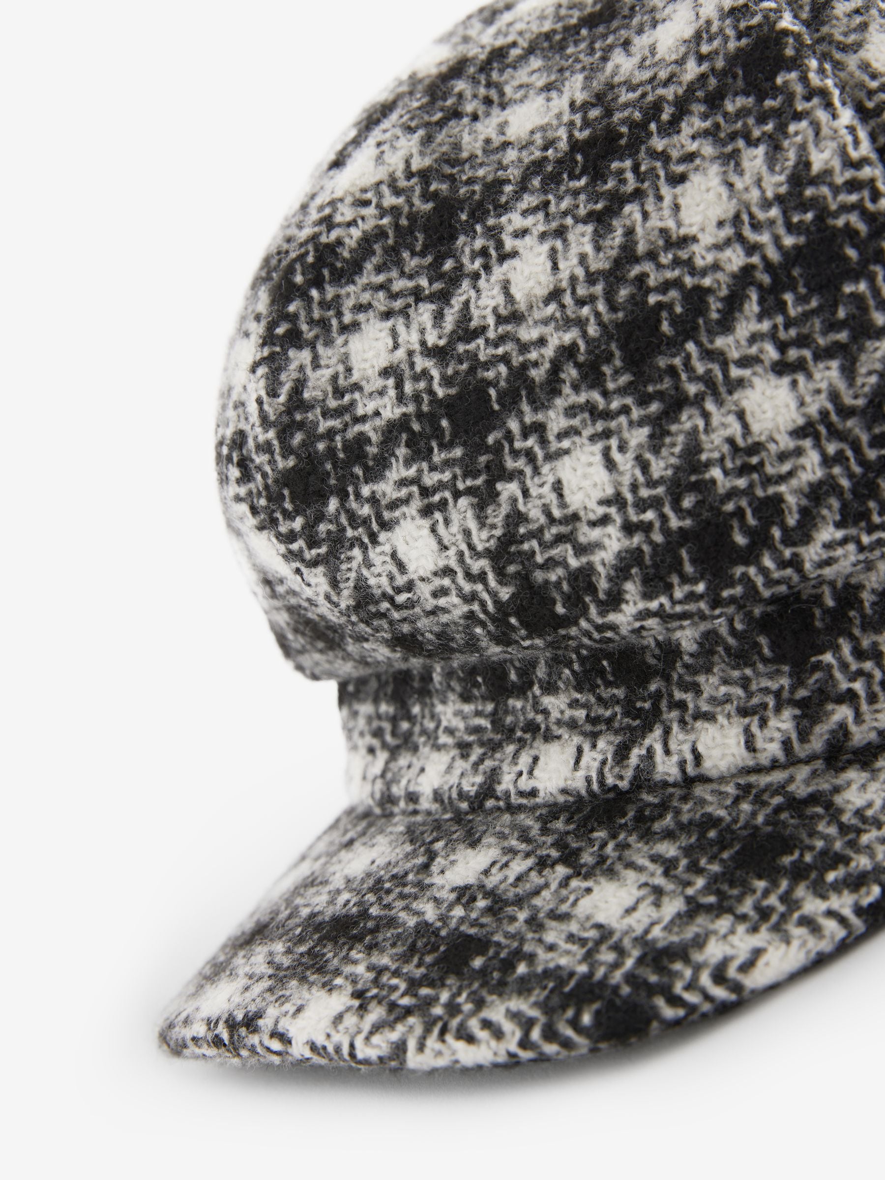 Buy Monochrome Check Baker Boy 100% Cotton Hat from Next Luxembourg
