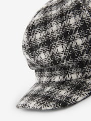 Monochrome Check Baker Boy 100% Cotton Hat - Image 6 of 7