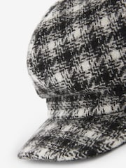 Monochrome Check Baker Boy 100% Cotton Hat - Image 7 of 7