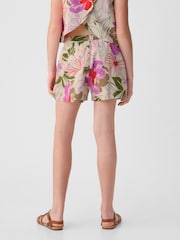 Gap Natural Floral Linen Cotton Pull On Shorts (4-13yrs) - Image 2 of 6