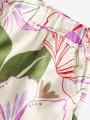 Gap Natural Floral Linen Cotton Pull On Shorts (4-13yrs) - Image 6 of 6