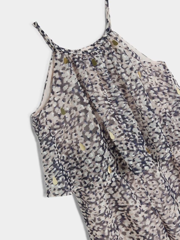 River Island Dekleta Leopard Frill Jumpsuit - Slika 2 iz 3
