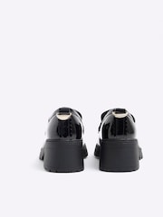 River Island Black Girls Scallop Trim Heeled Loafers - Image 2 of 4