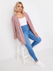 Yours Curve Pink Textured Blazer - Image 2 of 5