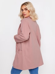 Yours Curve Pink Textured Blazer - Image 3 of 5