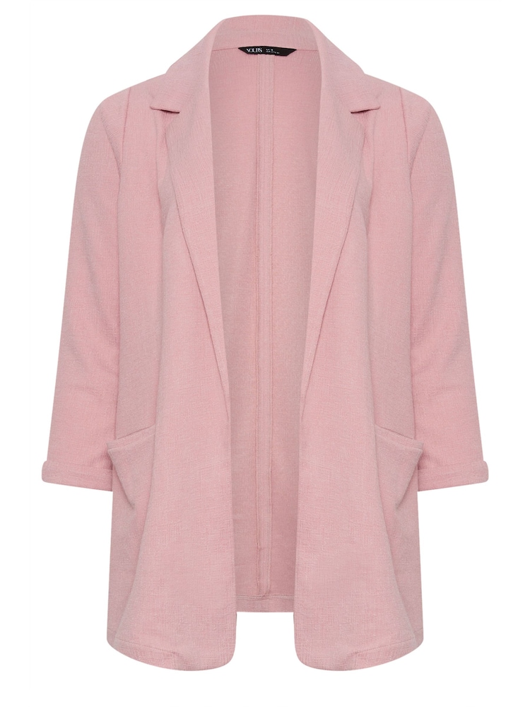 Rosa - Blazer con diseño texturizado de Yours Curve - Imagen 5 de 5 Rosa - Blazer con diseño texturizado de Yours Curve - Imagen 5 de 5