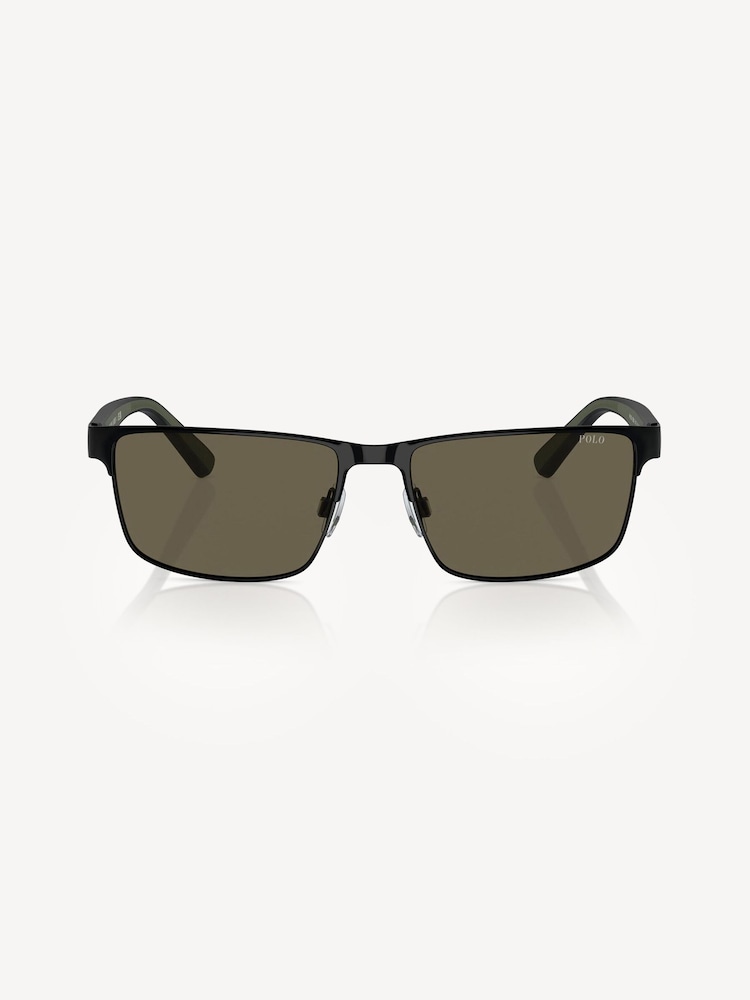 Polo Ralph Lauren Black Rectangle Sunglasses - Image 2 of 2