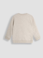 JoJo Maman Bébé Natural Santa And Reindeer Tractor Sweatshirt - Image 2 of 5