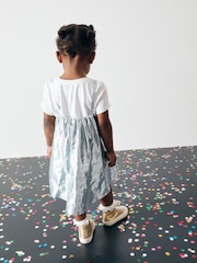 Blue Party Bow Dress And T-Shirt Set (3mths-8yrs) - Image 2 of 4
