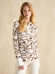 Joules Cordelia Cream Long Sleeve Top - Image 1 of 6