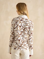 Joules Cordelia Cream Long Sleeve Top - Image 2 of 6