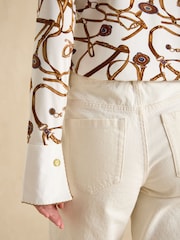 Joules Cordelia Cream Long Sleeve Top - Image 5 of 6
