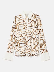 Joules Cordelia Cream Long Sleeve Top - Image 6 of 6
