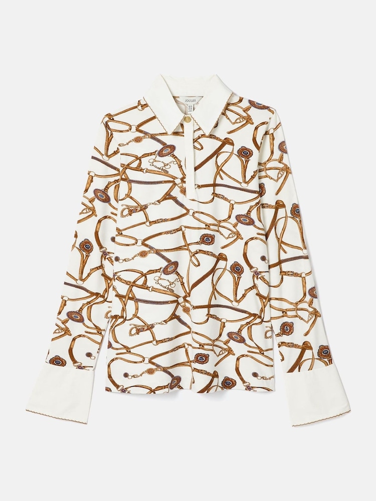 Joules Cordelia Cream Long Sleeve Top - Image 6 of 6