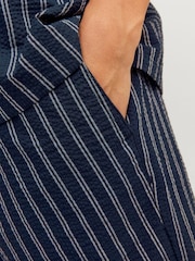 JACK & JONES Blue Seersucker Stripe Summer Shorts - Image 4 of 8