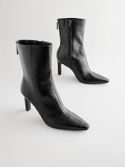 Black Standard/Wide Fit Forever Comfort® Faux Zip Ankle Boots - Image 5 of 11