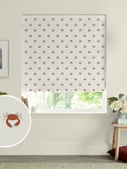 Sophie Allport White Crab Made to Measure 100% Cotton Roman Blinds - Image 1 of 6