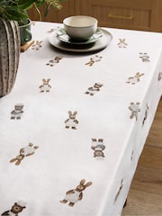 Natural Bertie Bear and Rosie Rabbit Wipe Clean Table Cloth - Image 1 of 4