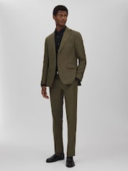 Oscar Jacobson Linen Double Breasted Blazer - Image 1 of 7