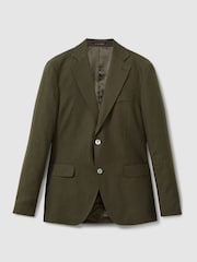 Oscar Jacobson Linen Double Breasted Blazer - Image 2 of 7