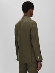 Oscar Jacobson Linen Double Breasted Blazer - Image 5 of 7