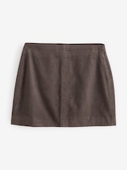 Chocolate Brown Corduroy Mini Skirt - Image 5 of 7