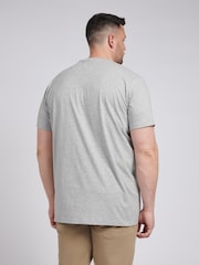 U.S. Polo Assn. Grey Mens Big & Tall Stripe Rider 100% Cotton T-Shirt - Image 4 of 6