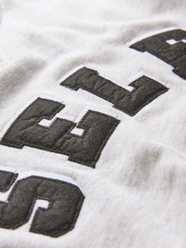 self. Grey Crew Neck Sweat Top - Image 8 of 8