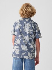Gap Kurzärmeliges Chambray-Hemd aus Baumwolle mit Print (4–13Jahre) - Bild 2 von 4